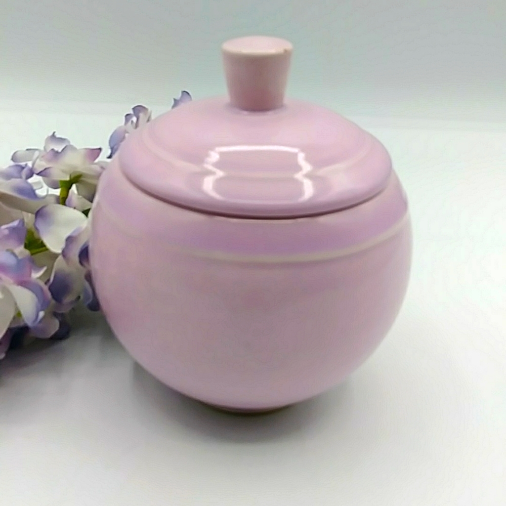 Vintage Vernonware Sugar Bowl. Lilac Orchid Pattern. 1930s